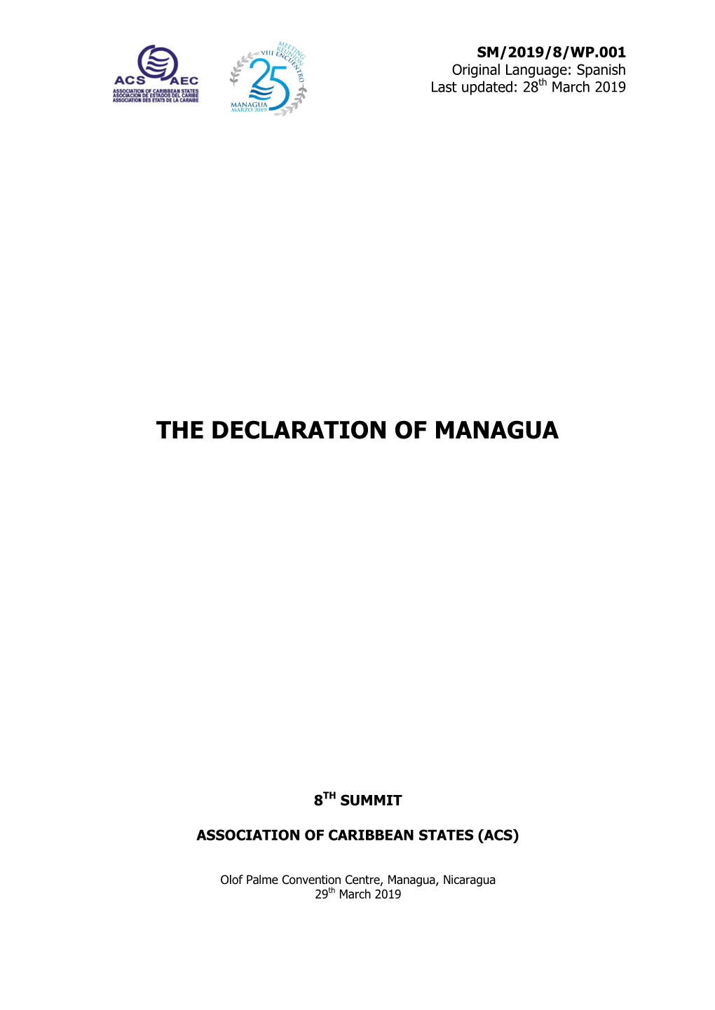 The Declaration of Managua