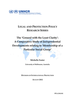 Membership of a Particular Social Group’
