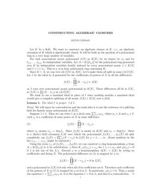Constructing Algebraic Closures, II
