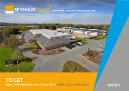 To Let Newly Refurbished Industrial Units from 3,277 - 14,902 Sq Ft Description
