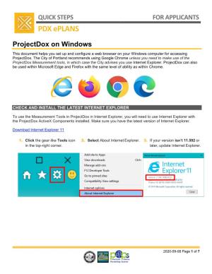 Download PDF File Accessing Projectdox on Windows Computers