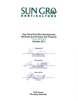 Hay Point Peat Mine Development Proposal