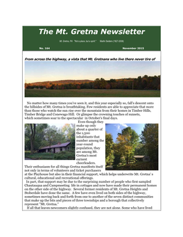 The Mt. Gretna Newsletter No.164