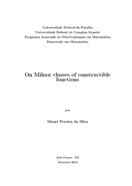 On Milnor Classes of Constructible Functions