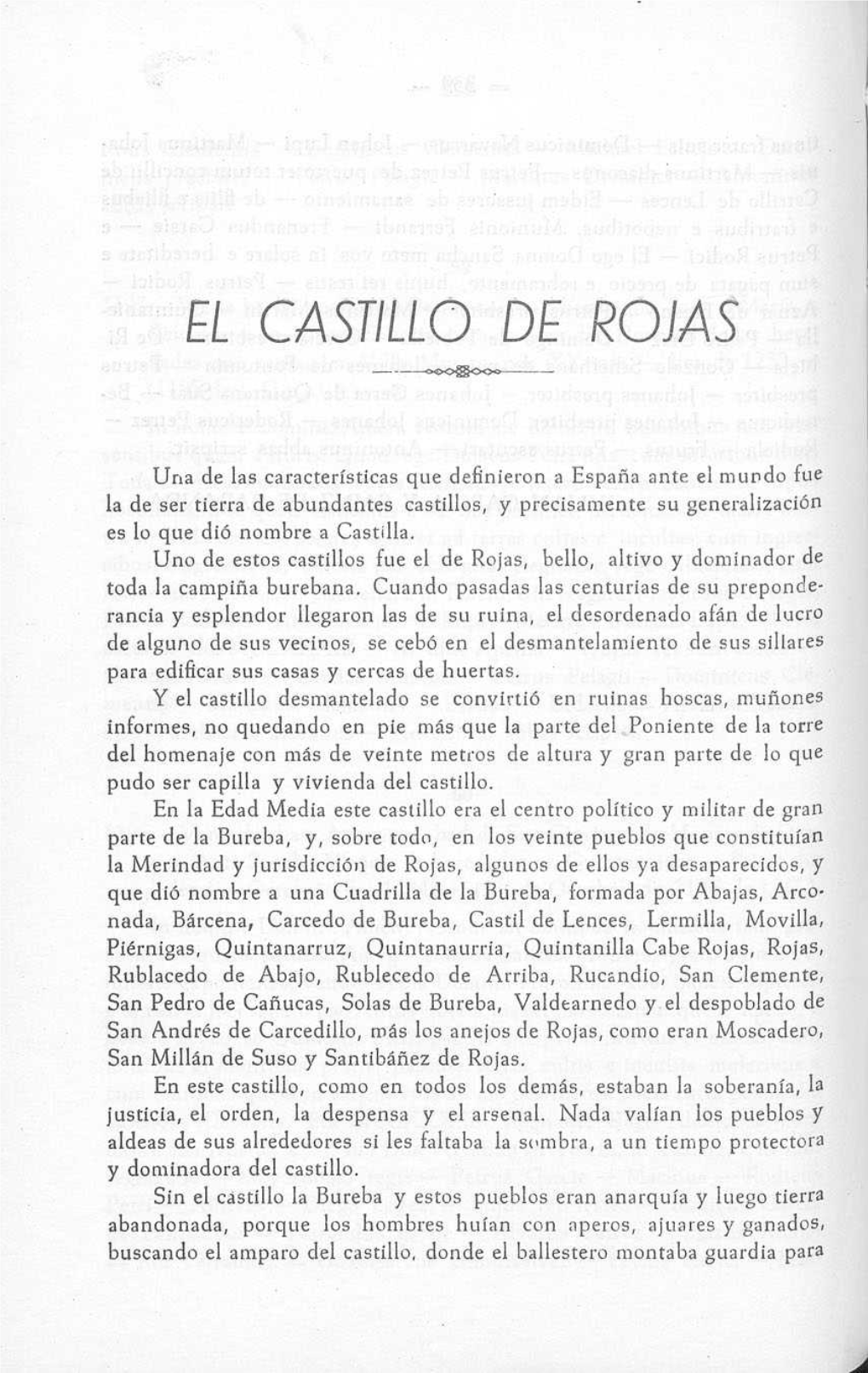 El Castillo De Rojas