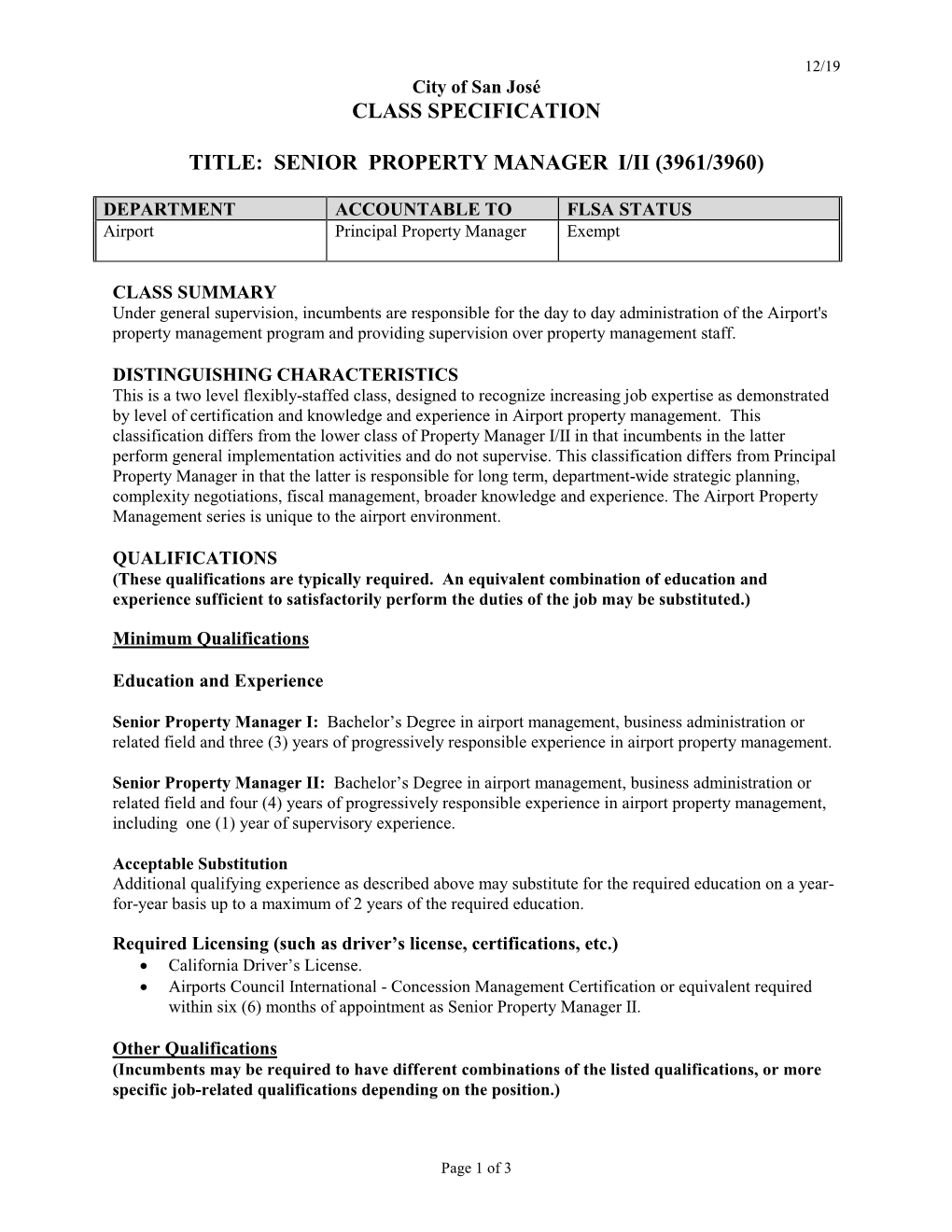 Senior Property Manager I/Ii (3961/3960)