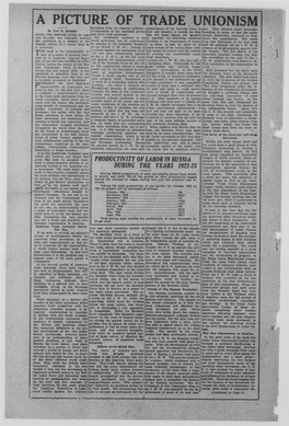 TRADE UNIONISM Deviation from Its Classical Policies—- Conscription I of the Working Class for Ers