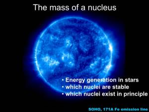 The Mass of a Nucleus
