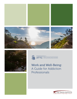 Work and Well-Being: a Guide for Addiction Professionals