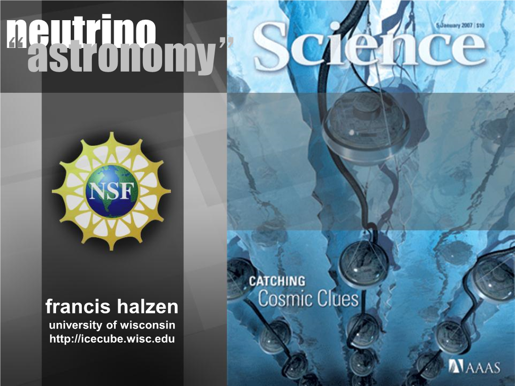 Neutrino “Astronomy”