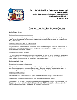 Connecticut Locker Room Quotes