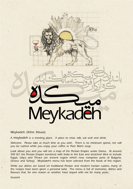 Meykadeh (Wine House) a Meykadeh Is a Meeting Place