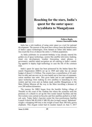 Reaching for the Stars, India's Quest for the Outer Space: Aryabhata To