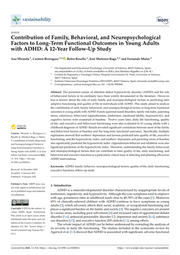 Contribution of Family, Behavioral, and Neuropsychological Factors to Long-Term Functional Outcomes in Young Adults with ADHD: a 12-Year Follow-Up Study