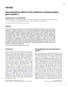 REVIEW Neuroprotective Effects of the Alzheimer's Disease-Related Gene Seladin-1