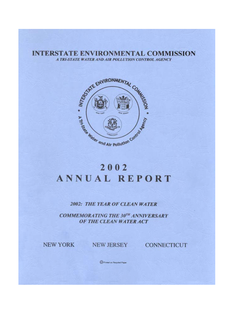 2002 Annual Report of the Interstate Environmental Commission