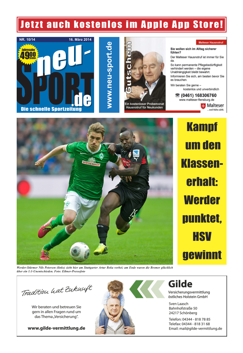 Kampf Um Den Klassen- Erhalt: Werder Punktet, HSV Gewinnt