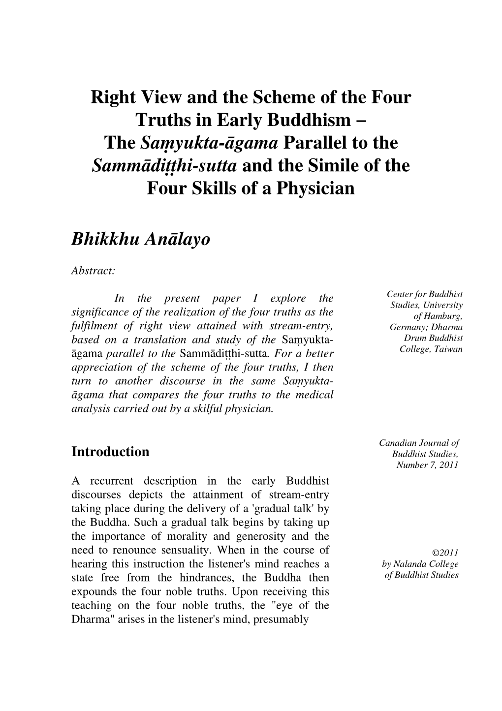 Cjbs 7 Four Noble Truths Last