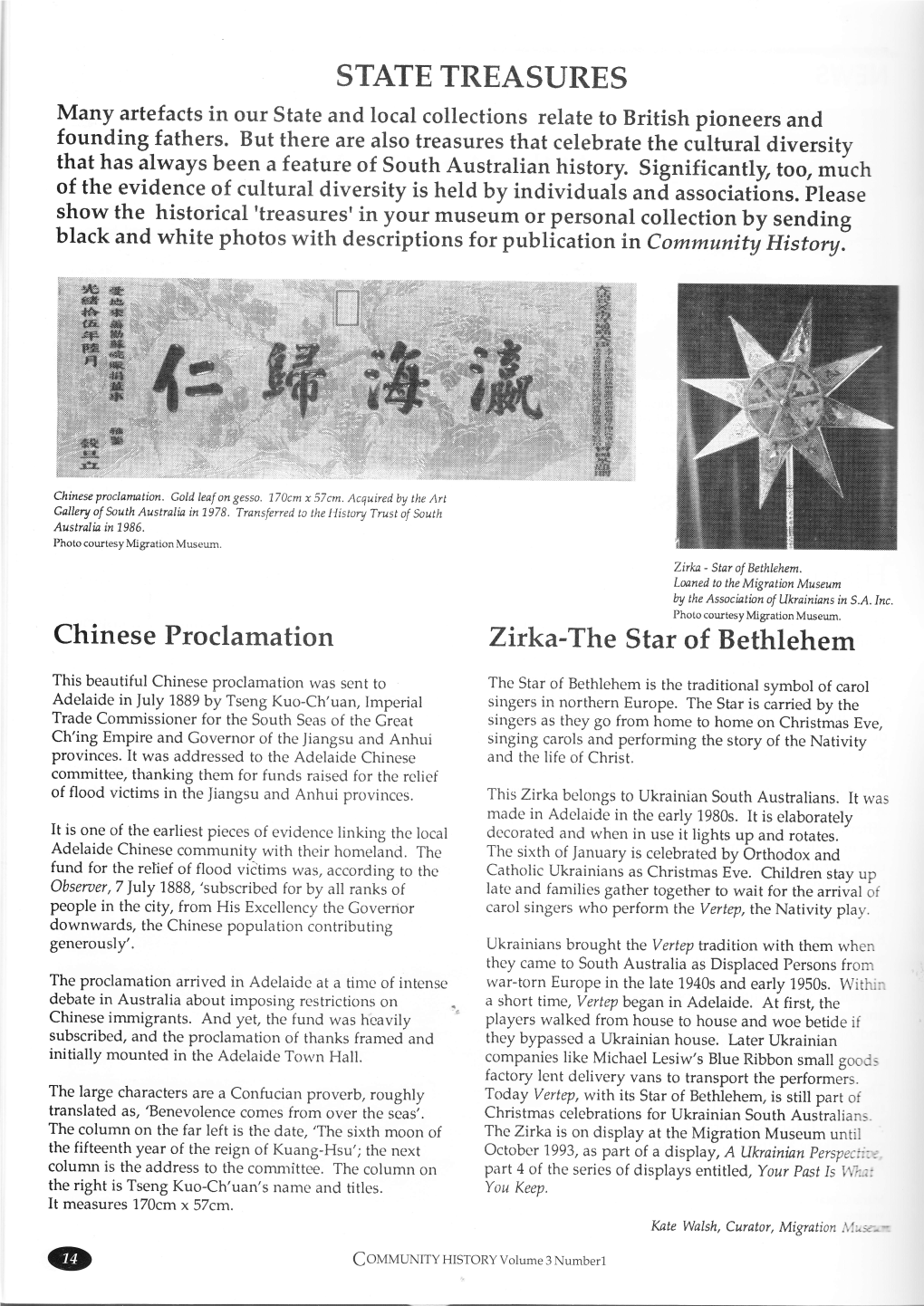 Chinese Proclamation & Zirka -- the Star of Bethlehem