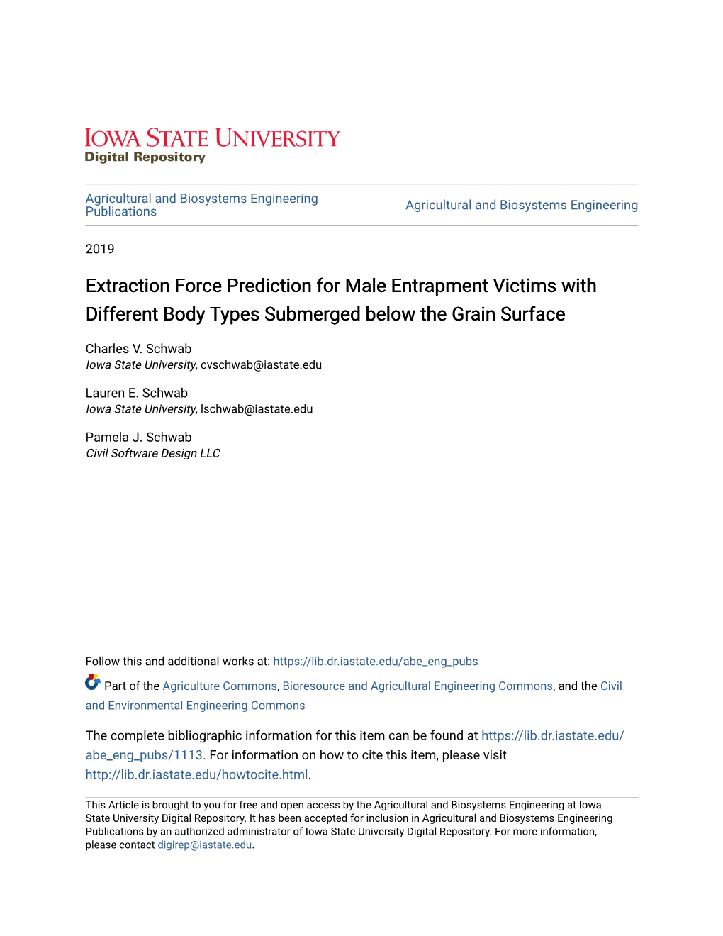 Extraction Force Prediction for Male Entrapment Victims with Different Body Types Submerged Below the Grain Surface