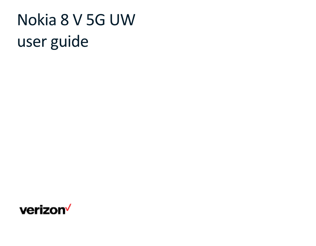 Nokia 8V 5G UW Mobile Phone User Manual