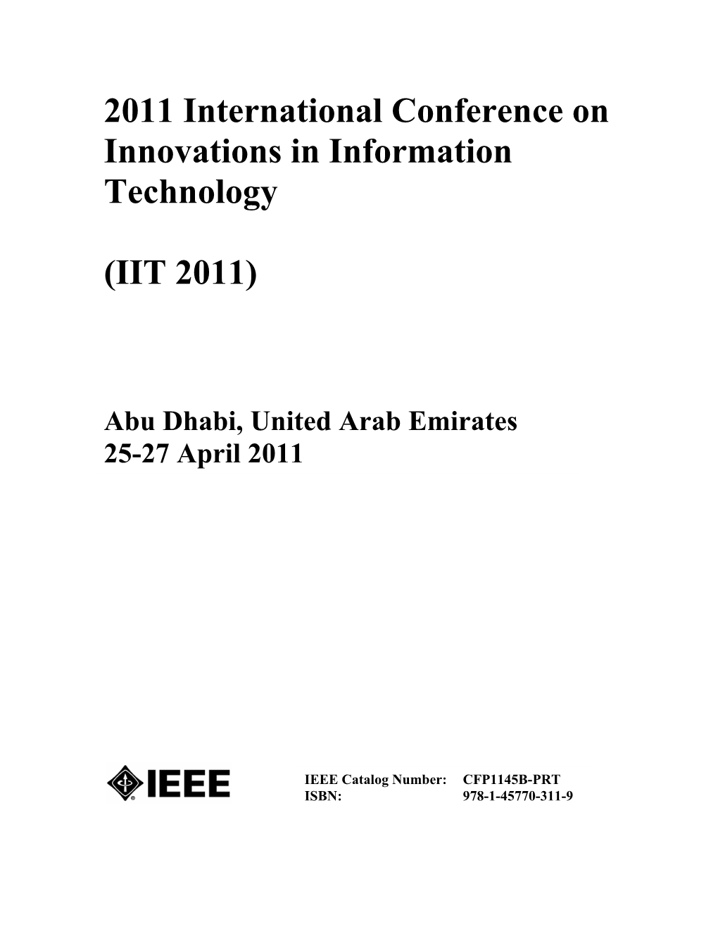 2011 International Conference on Innovations in Information Technology