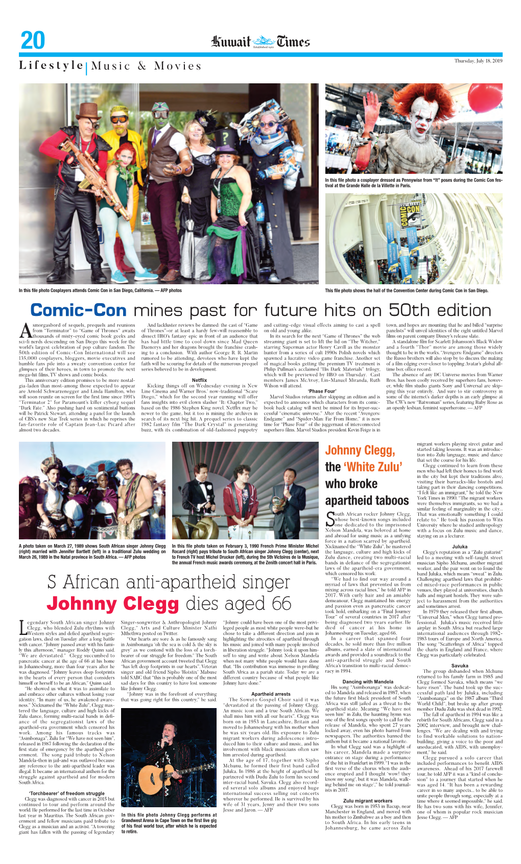 Johnny Clegg, Tion Into Zulu Language, Music and Dance That Set the Course for His Life