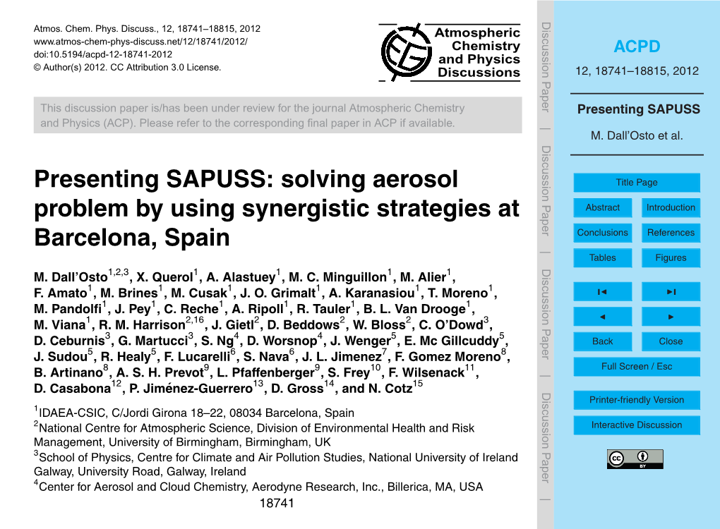 Presenting SAPUSS and Physics (ACP)