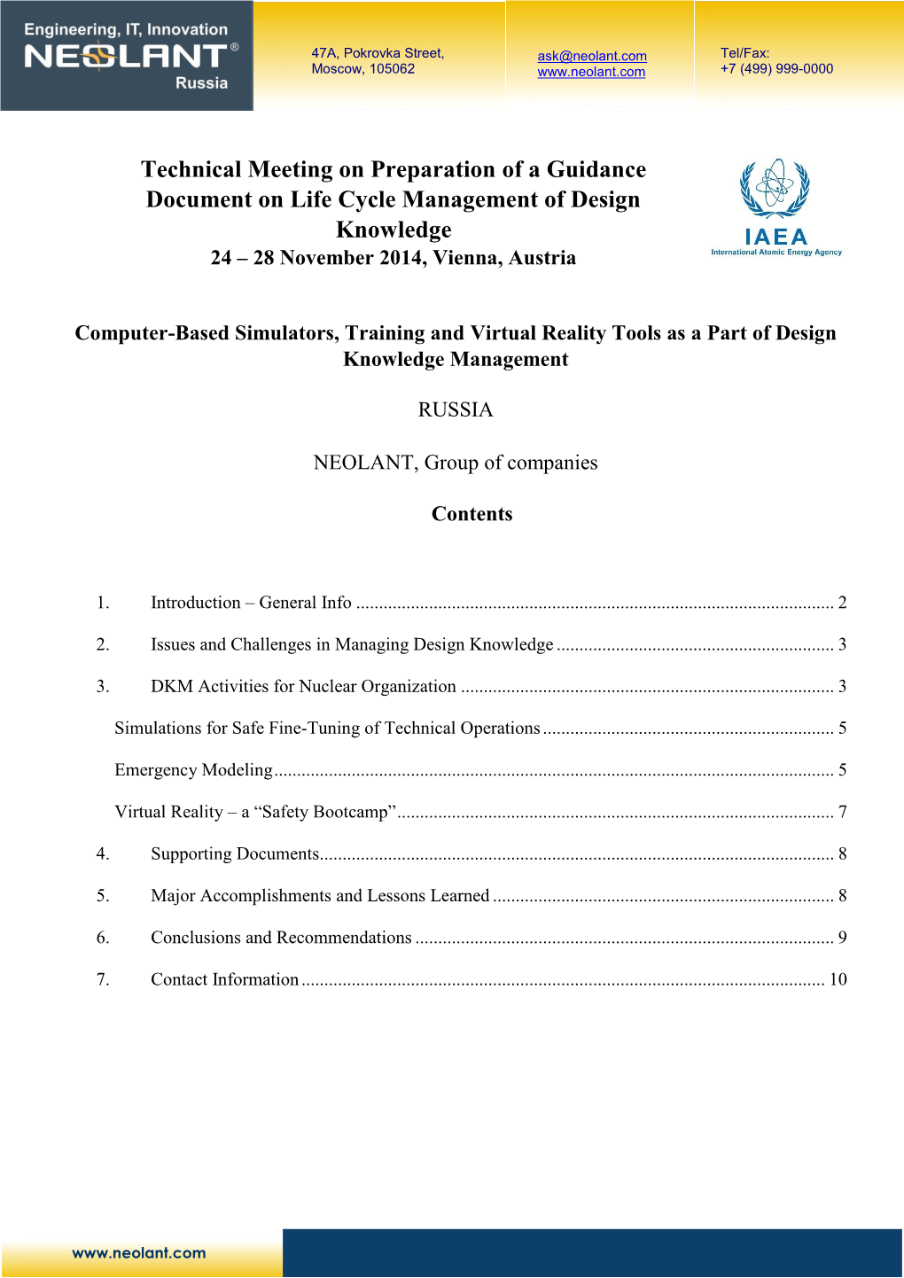 Computer-Based Simulators, Training and Virtual Reality Tools As a Part of Design Knowledge Management