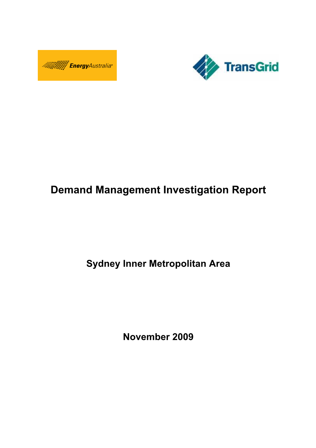 Demand Management Investigation Report