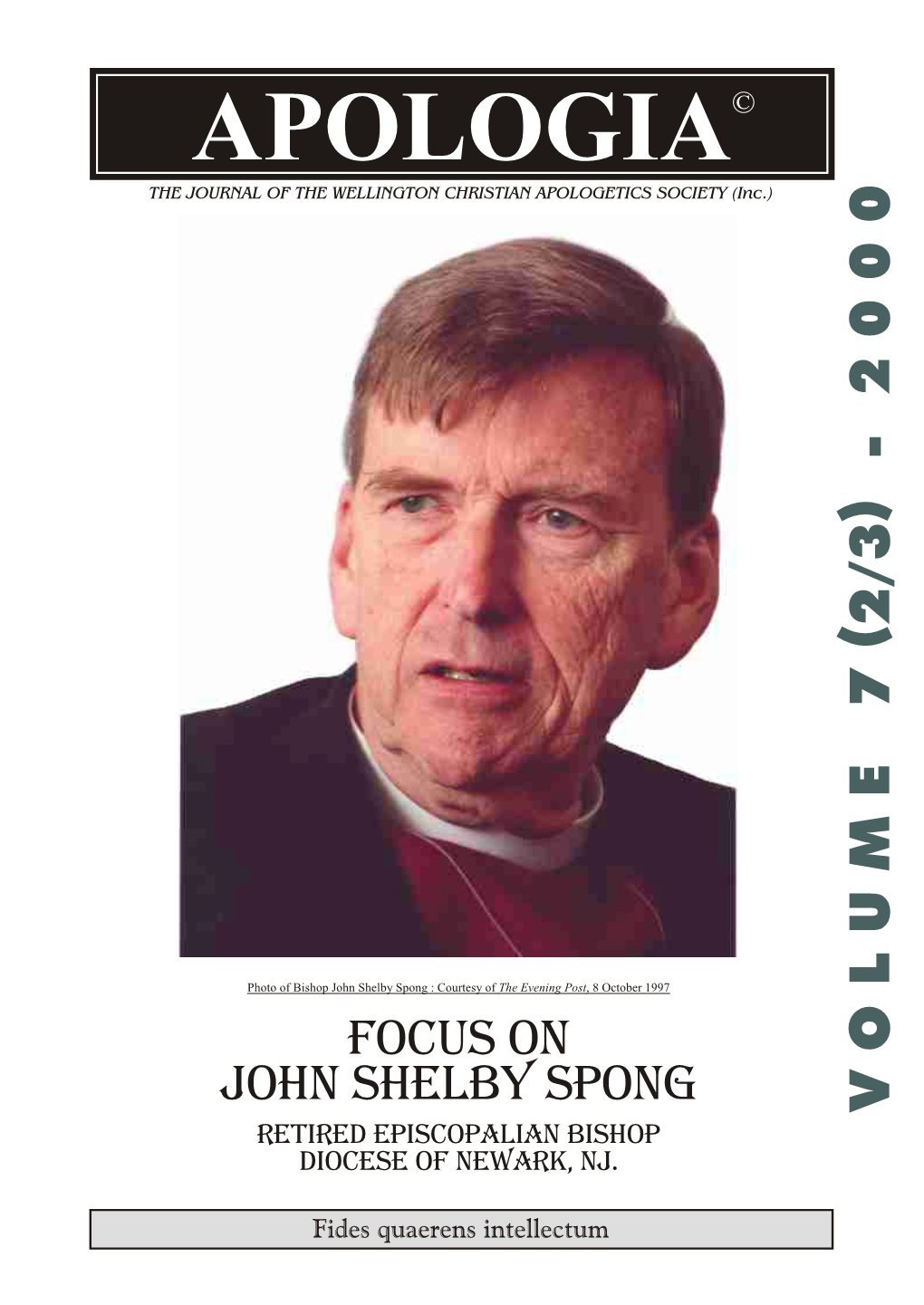 John Shelby Spong : Courtesy of the Evening Post, 8 October 1997 L