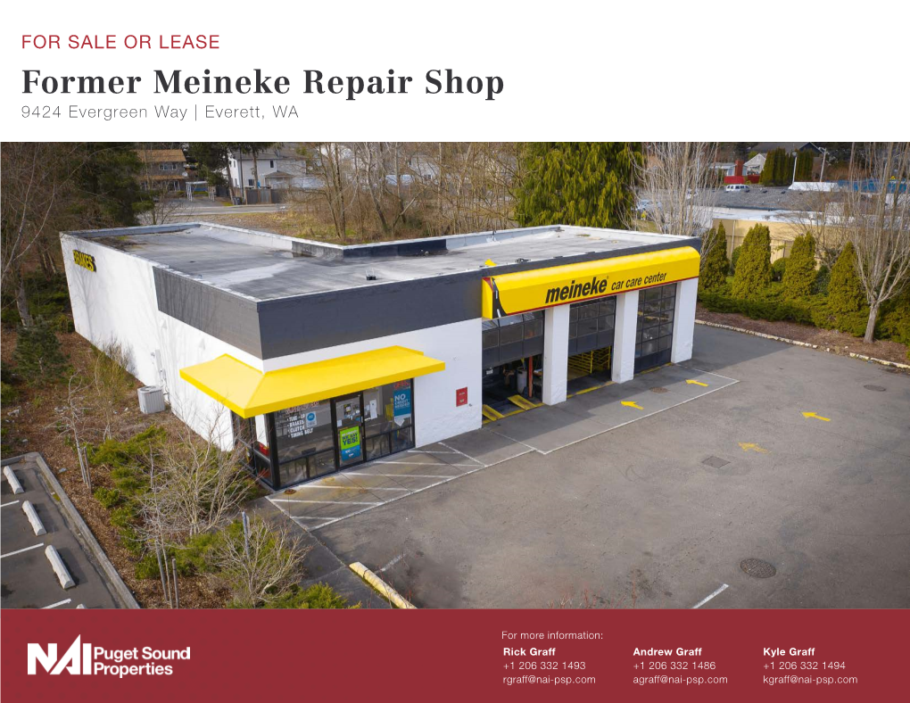 Former Meineke Repair Shop 9424 Evergreen Way | Everett, WA