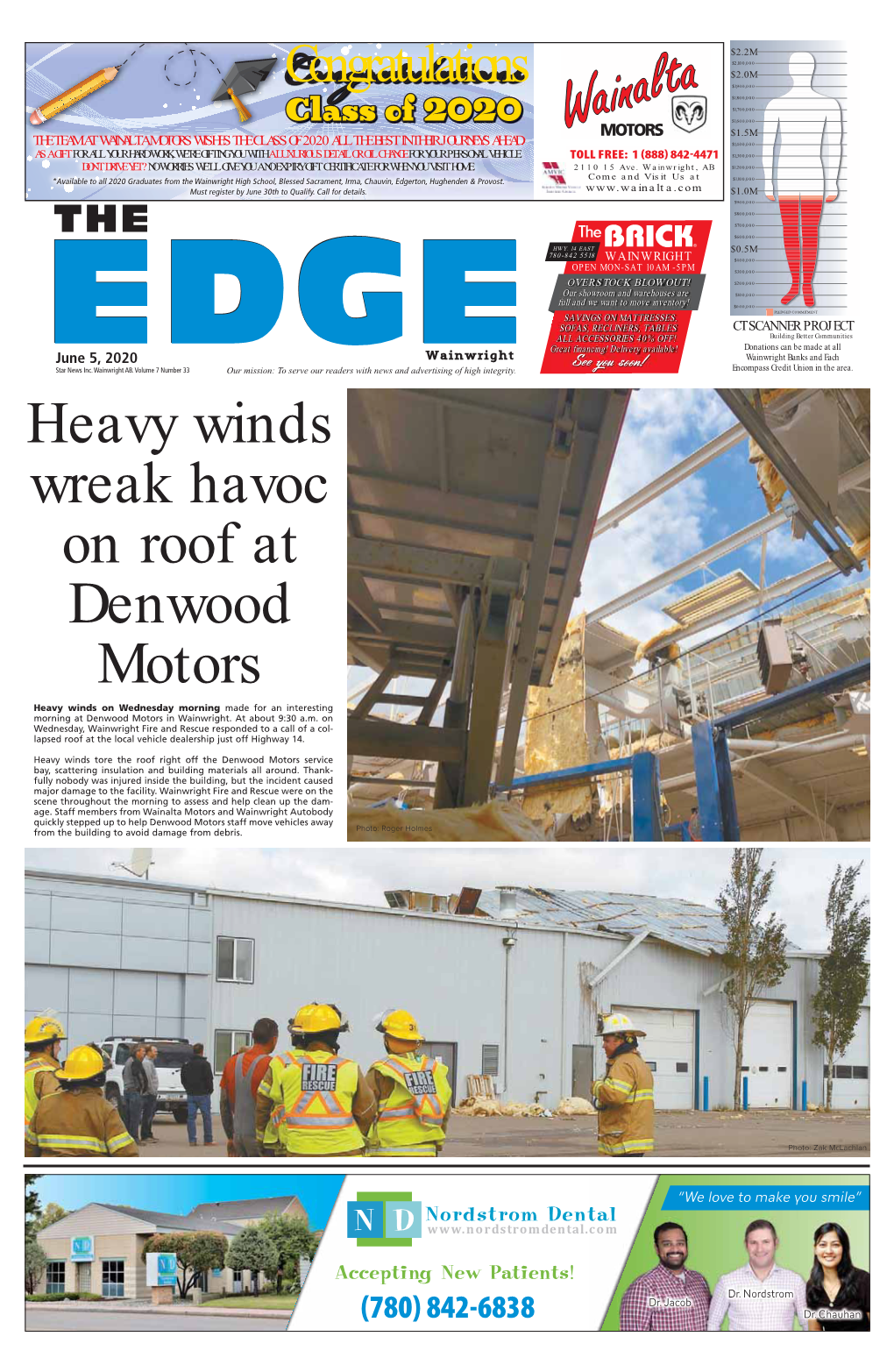Heavy Winds Wreak Havoc on Roof at Denwood Motors