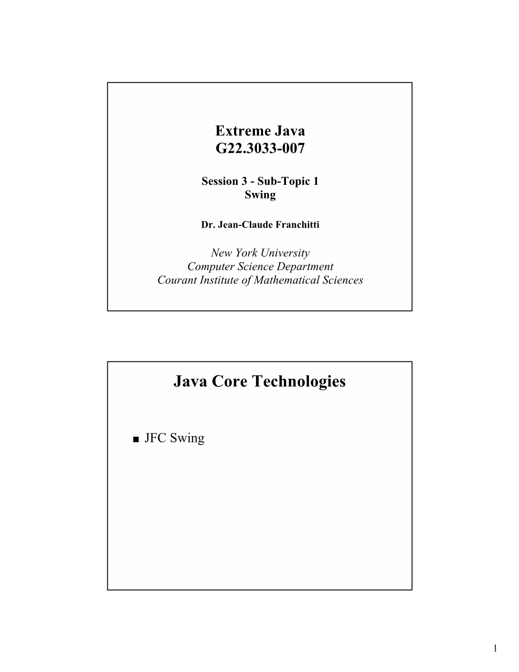 Java Core Technologies