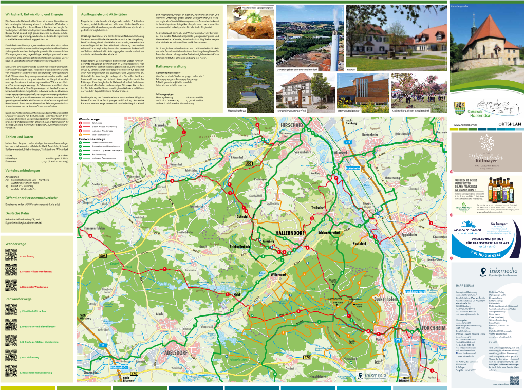 ORTSPLAN 2 Sieben-Flüsse-Wanderwegfrensdorfer Erg HIRSCHAID E Verliehen