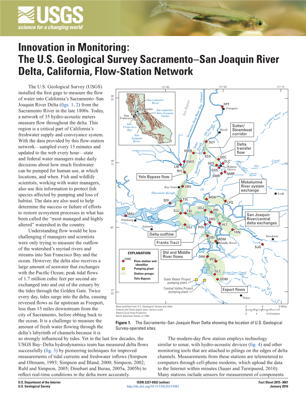 San Joaquin River Delta, California, Flow-Station Network