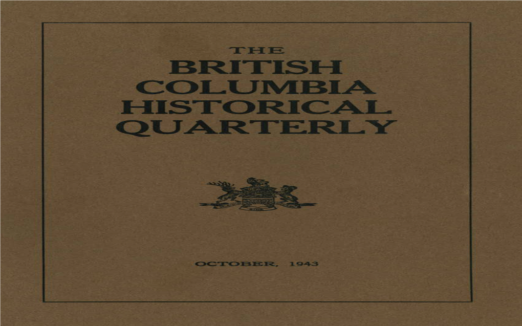 British Columbia Historical Quarterly