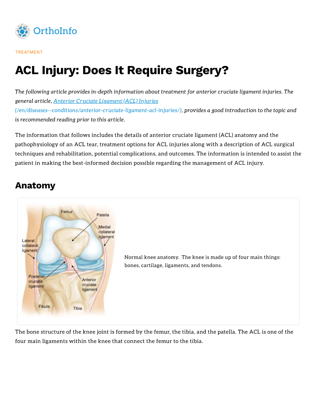 ACL Injury: Does It Require Surgery?