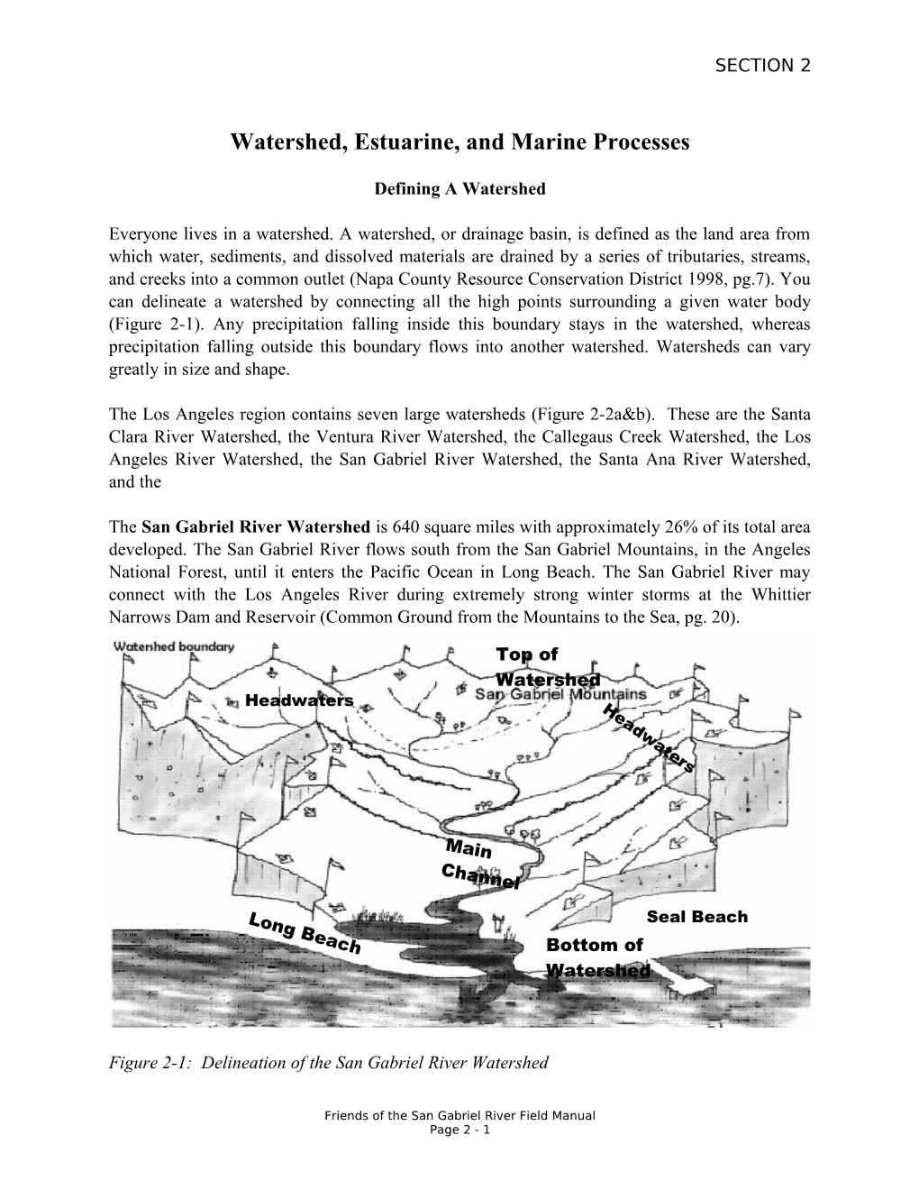 Watershed, Estuarine, and Marine Processes