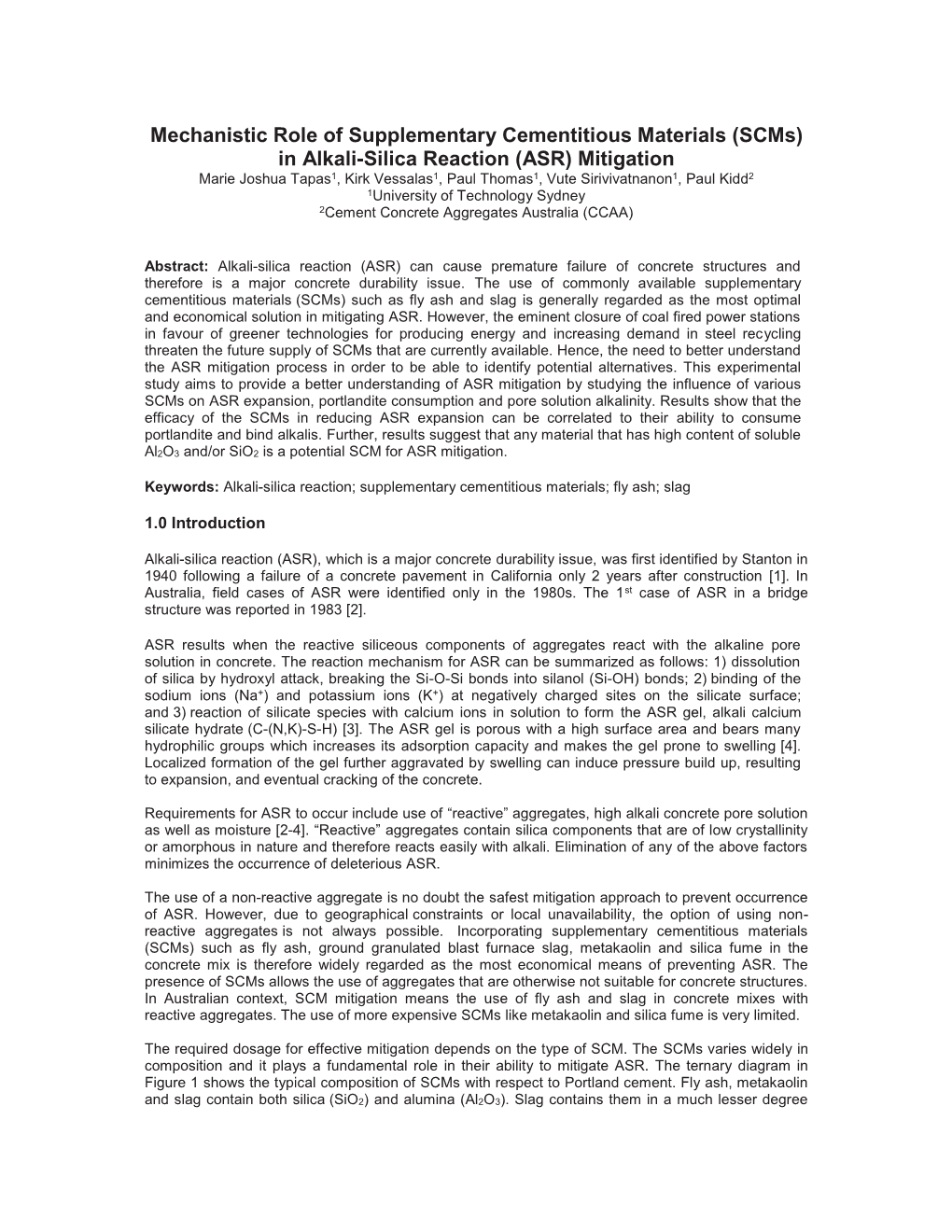 In Alkali-Silica Reaction (ASR)