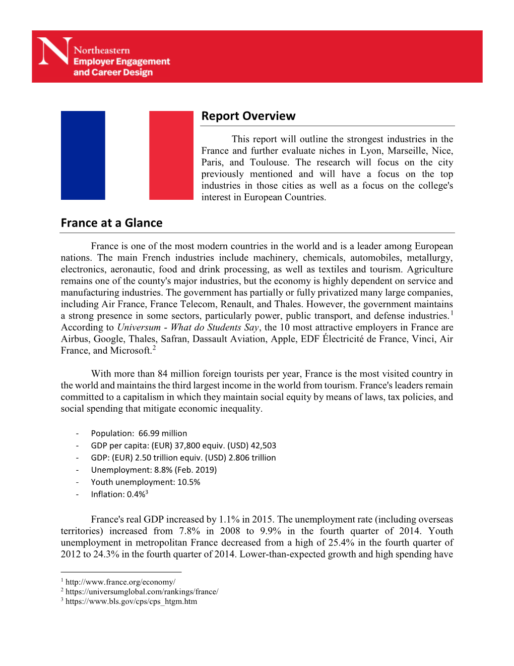 Report Overview France at a Glance