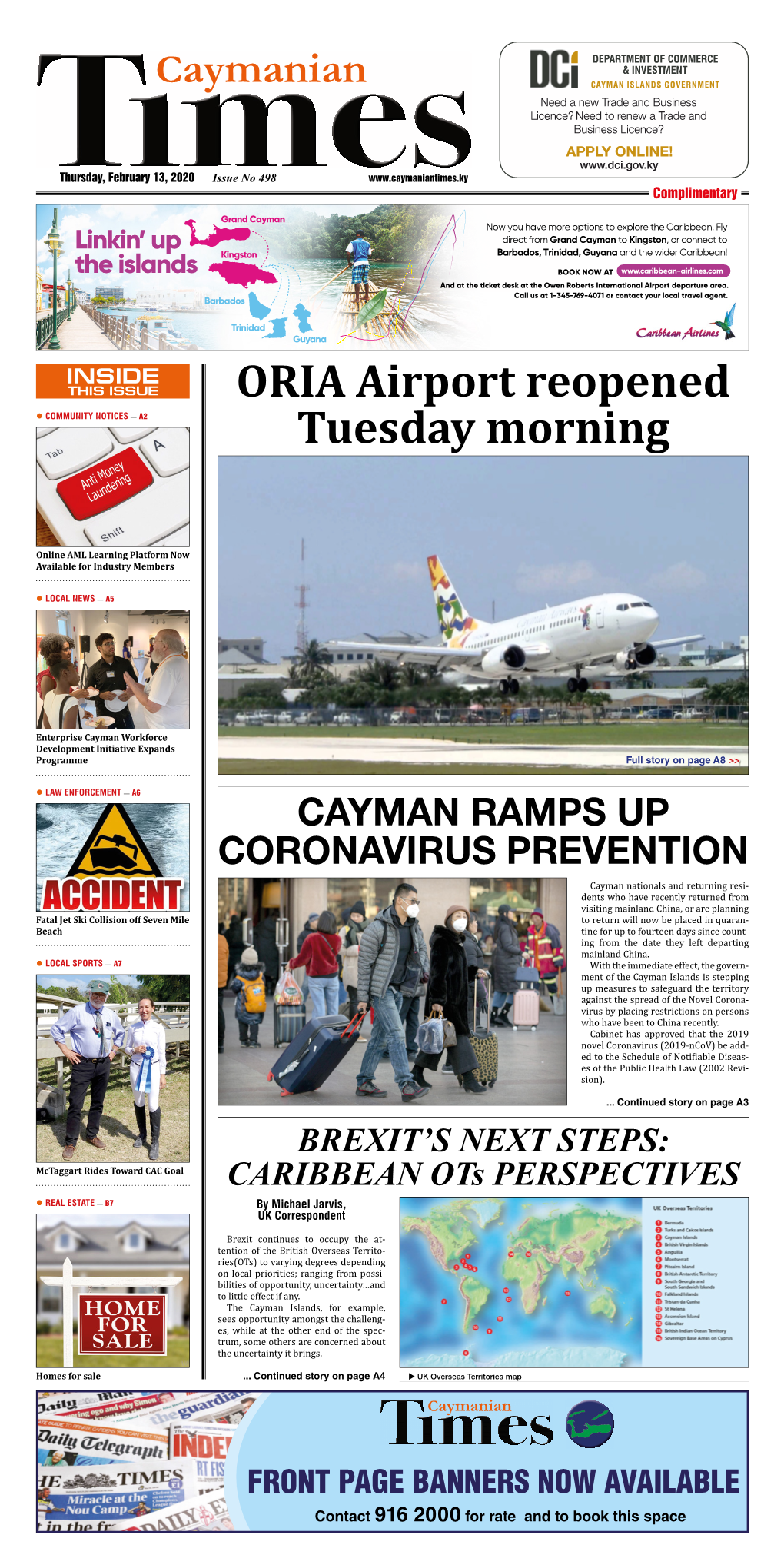 Thursday, February 13, 2020 Issue No 498 Complimentary