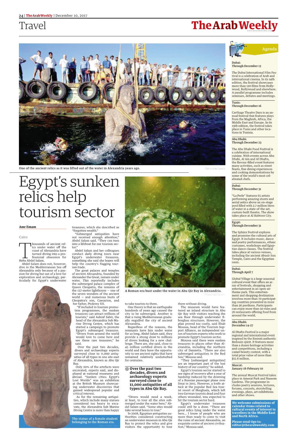 Egypt's Sunken Relics Help Tourism Sector
