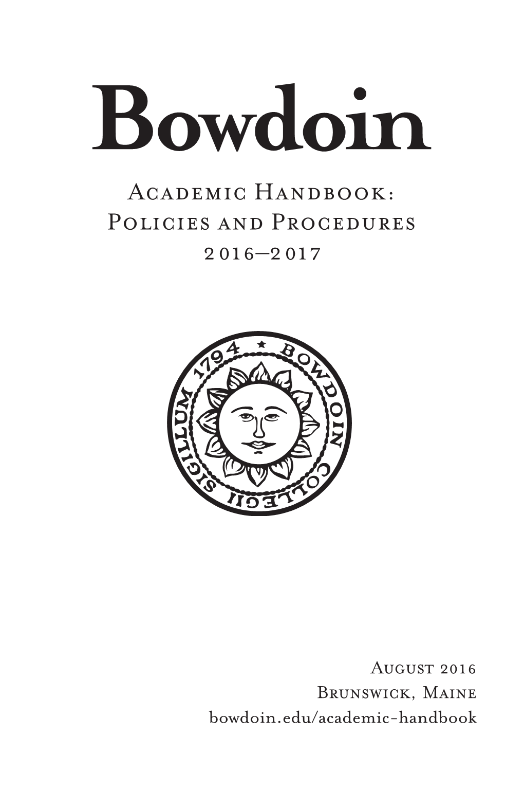 Academic Handbook: Policies and Procedures 2016–2017