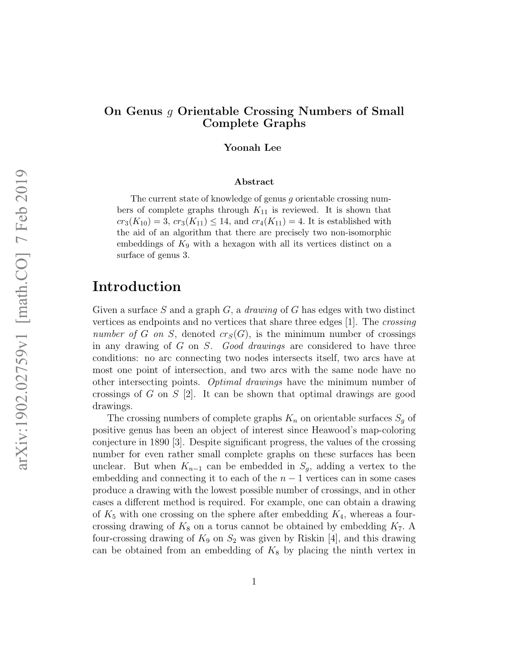 On Genus G Orientable Crossing Numbers of Small Complete Graphs