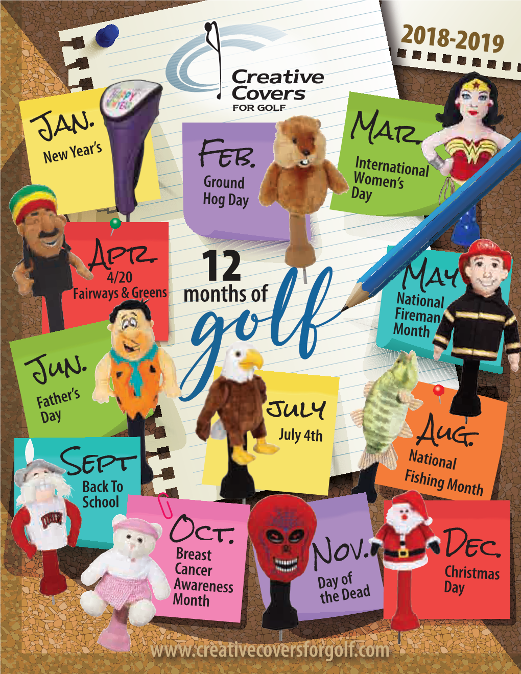 Creative Covers for Golf 2018-2019