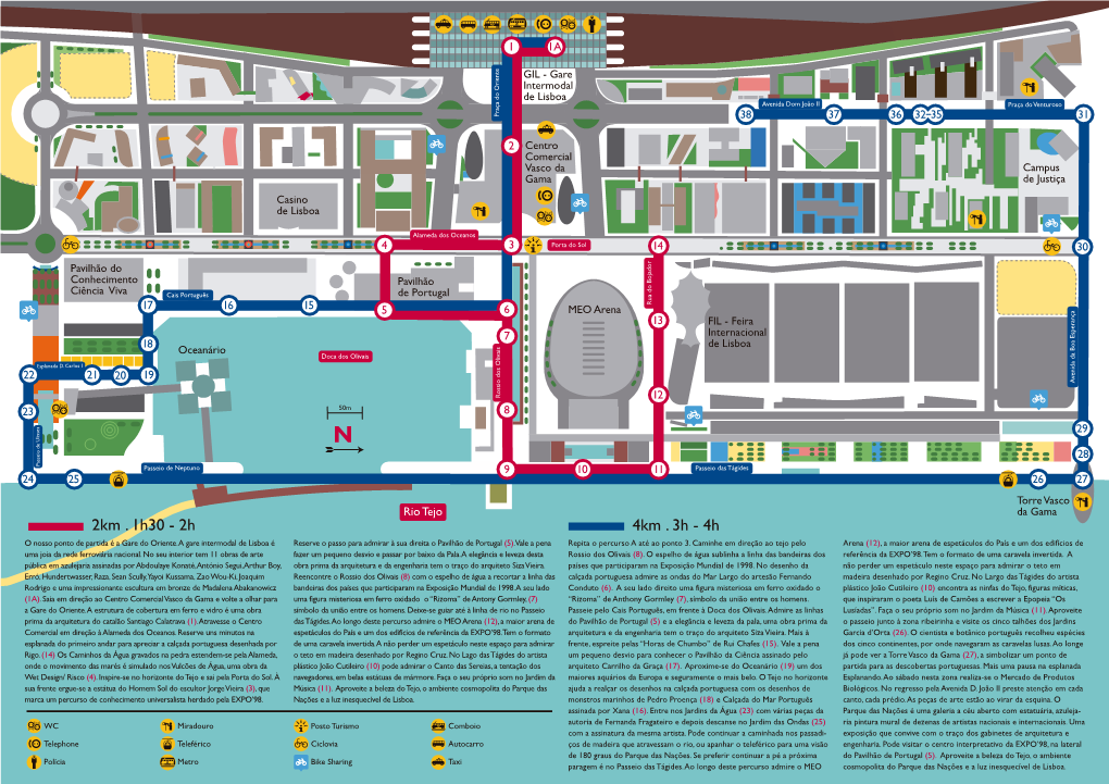 Mapa Caminhos D'arte Urbana