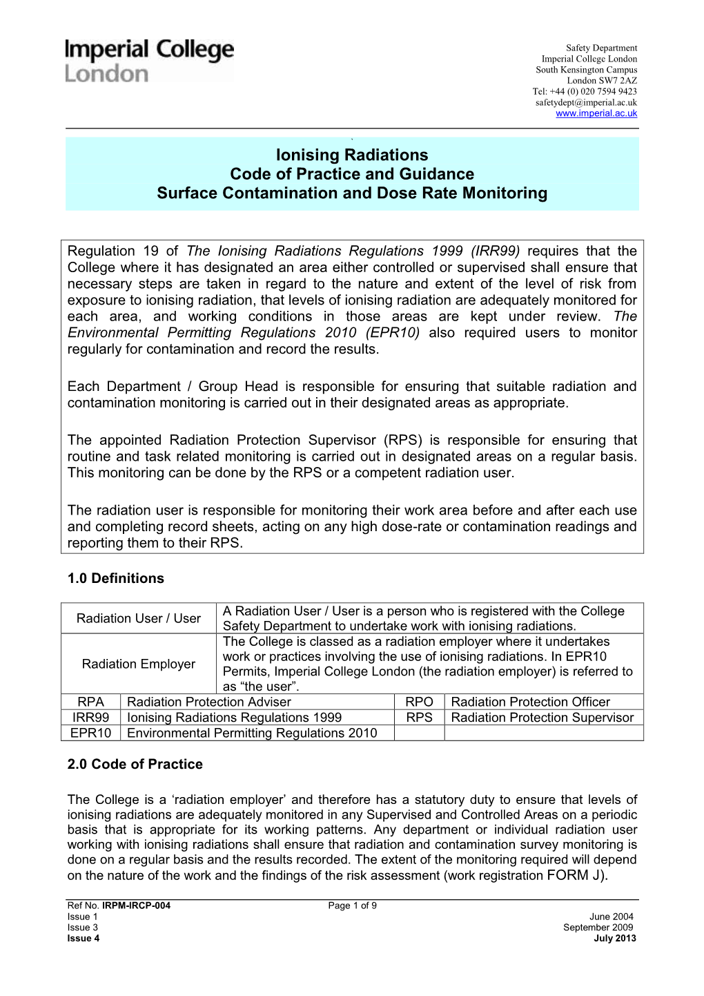 Pdf Radiation Or Contamination Monitoring