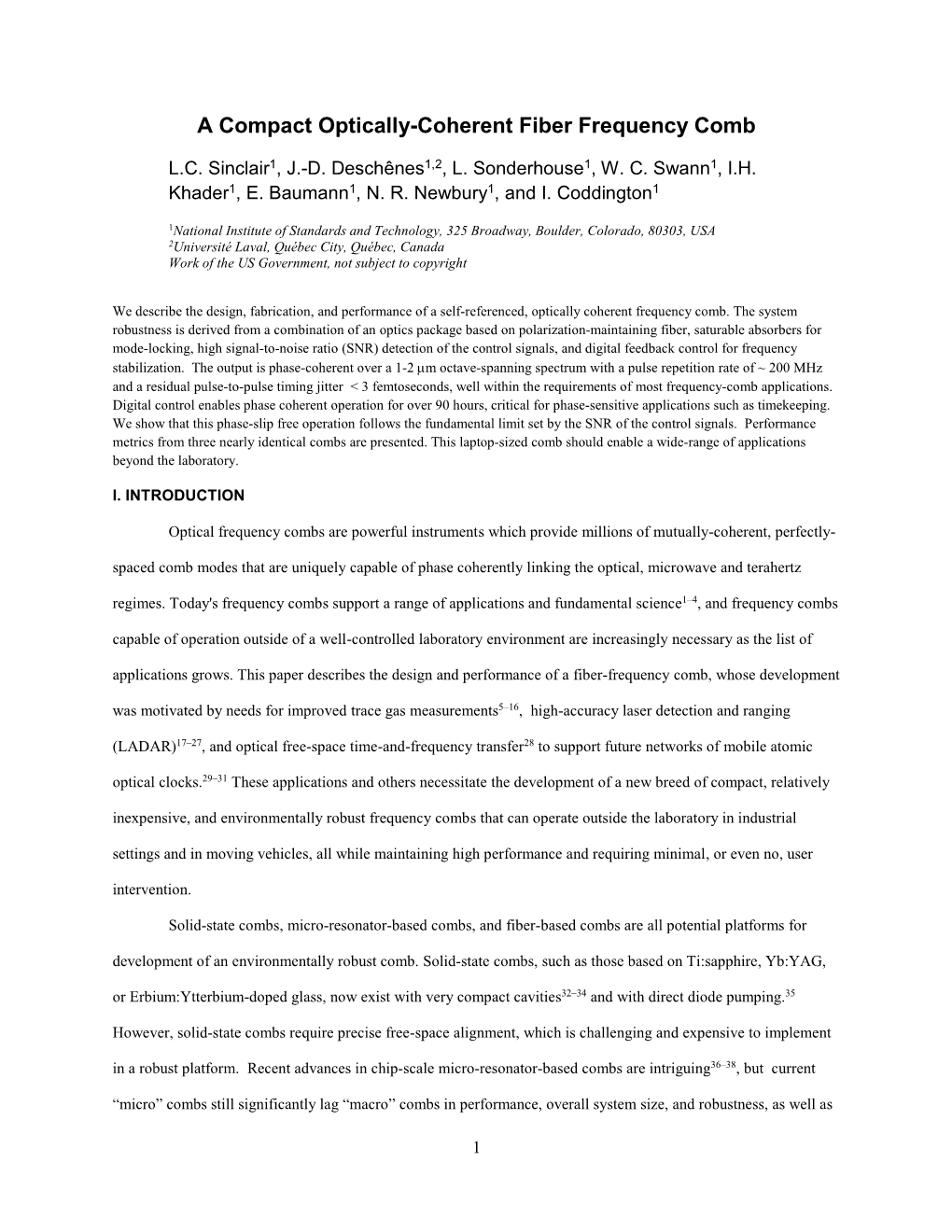 A Compact Optically-Coherent Fiber Frequency Comb