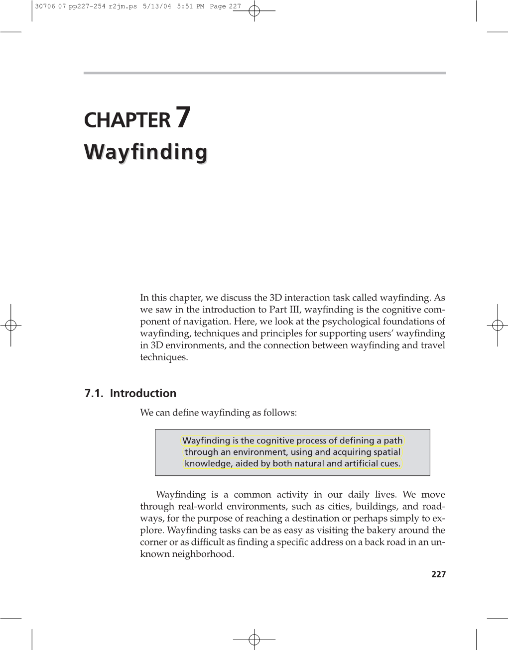 CHAPTER 7 Wayfinding